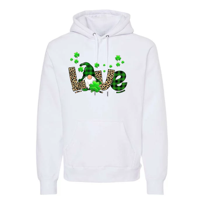 Love Gnome St Patrick's Day Premium Hoodie