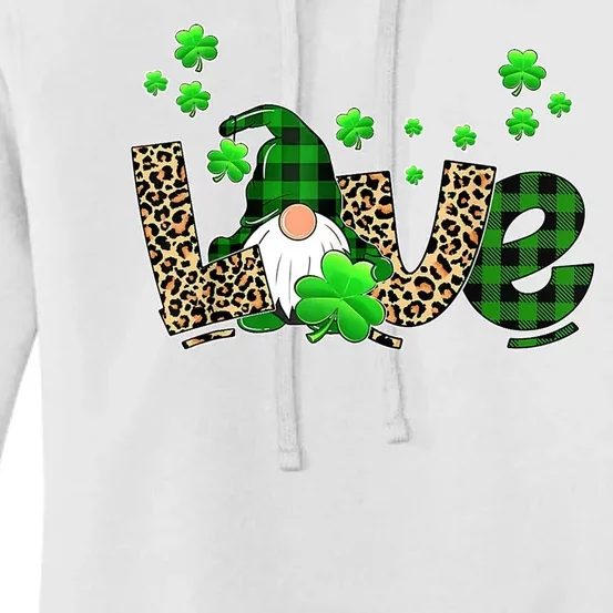 Love Gnome St Patrick's Day Women's Pullover Hoodie