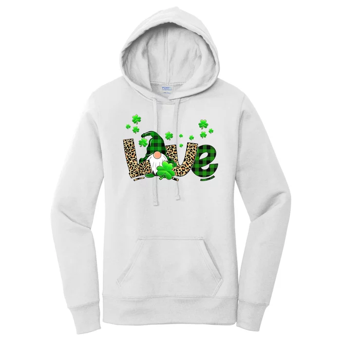 Love Gnome St Patrick's Day Women's Pullover Hoodie