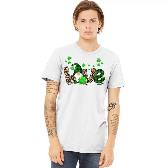 Love Gnome St Patrick's Day Premium T-Shirt