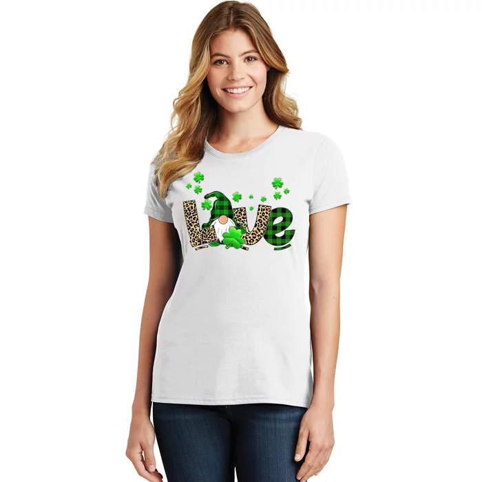 Love Gnome St Patrick's Day Women's T-Shirt