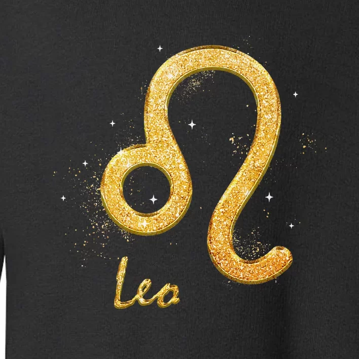 Leo Golden Sign Zodiac July August Birthday Toddler Sweatshirt