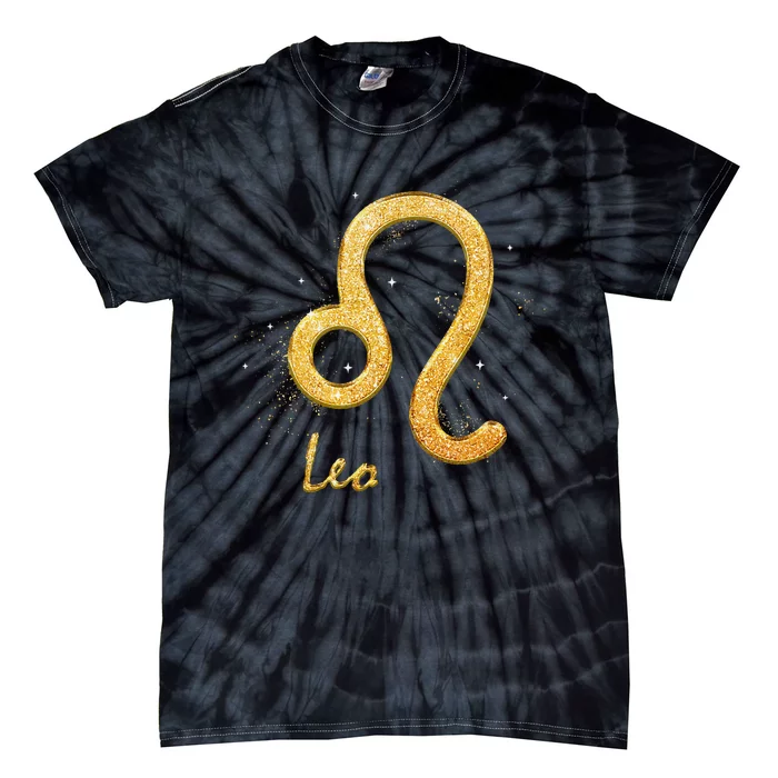 Leo Golden Sign Zodiac July August Birthday Tie-Dye T-Shirt