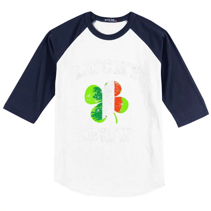 Lucky Guy St. Pat's Day Irish Design Baseball Sleeve Shirt