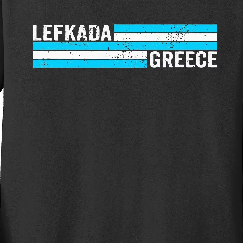 Lefkada Greece Souvenir Kids Long Sleeve Shirt