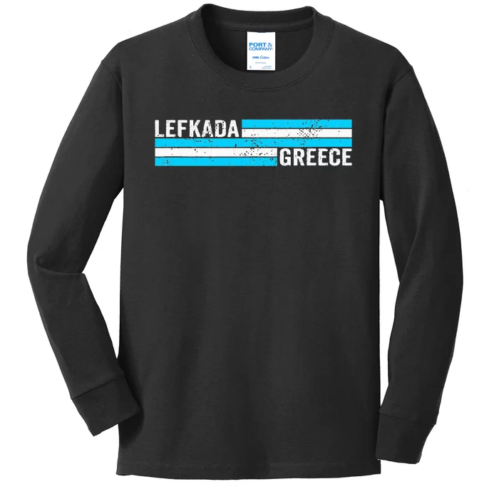 Lefkada Greece Souvenir Kids Long Sleeve Shirt