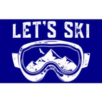 Lets Go Skiing Gift Bumper Sticker