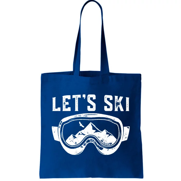 Lets Go Skiing Gift Tote Bag