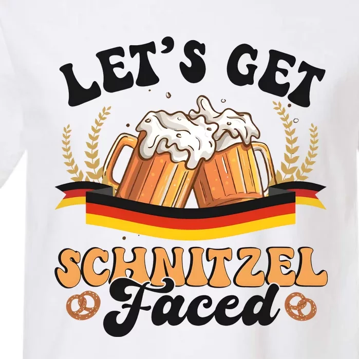 Lets Get Schnitzel Faced Funny Oktoberfest Drinking Team Garment-Dyed Heavyweight T-Shirt