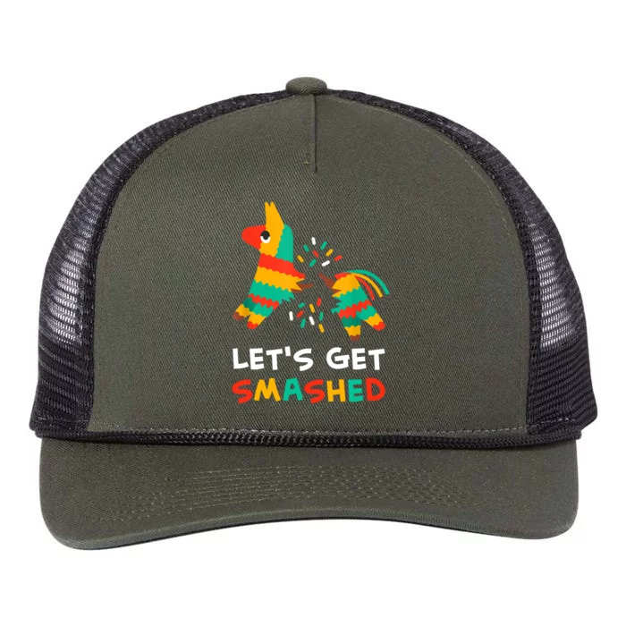 Let's Get Smashed Pinata Cinco De Mayo Retro Rope Trucker Hat Cap