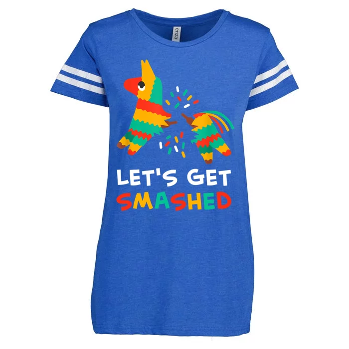 Let's Get Smashed Pinata Cinco De Mayo Enza Ladies Jersey Football T-Shirt