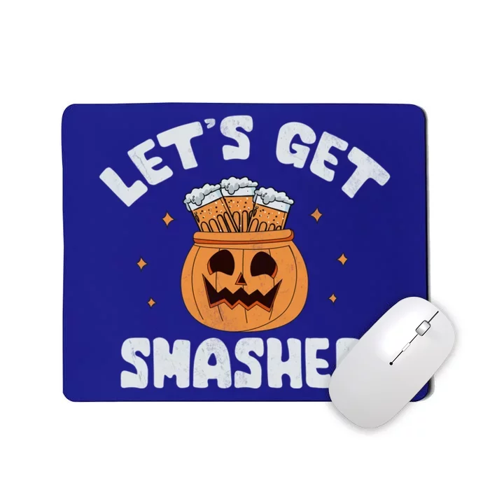 LetS Get Smashed Cool Carved Pumpkin Beer Halloween Cute Gift Mousepad