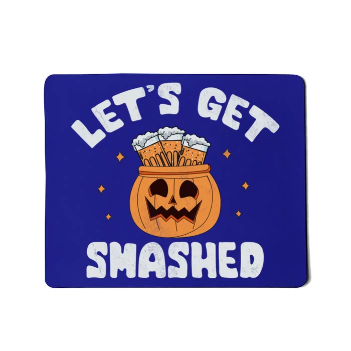 LetS Get Smashed Cool Carved Pumpkin Beer Halloween Cute Gift Mousepad