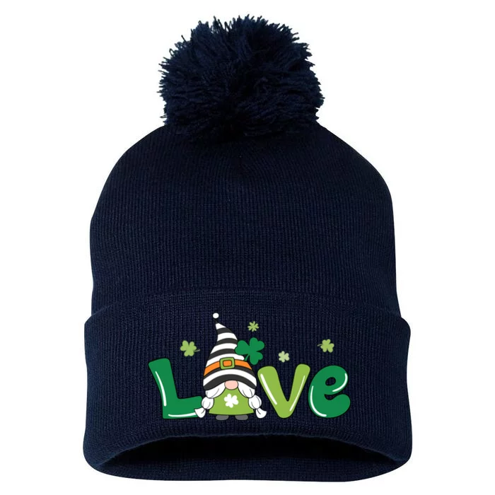 Love Gnome St Patrick's Day Holiday Pom Pom 12in Knit Beanie