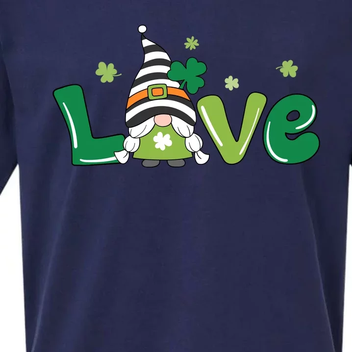 Love Gnome St Patrick's Day Holiday Sueded Cloud Jersey T-Shirt