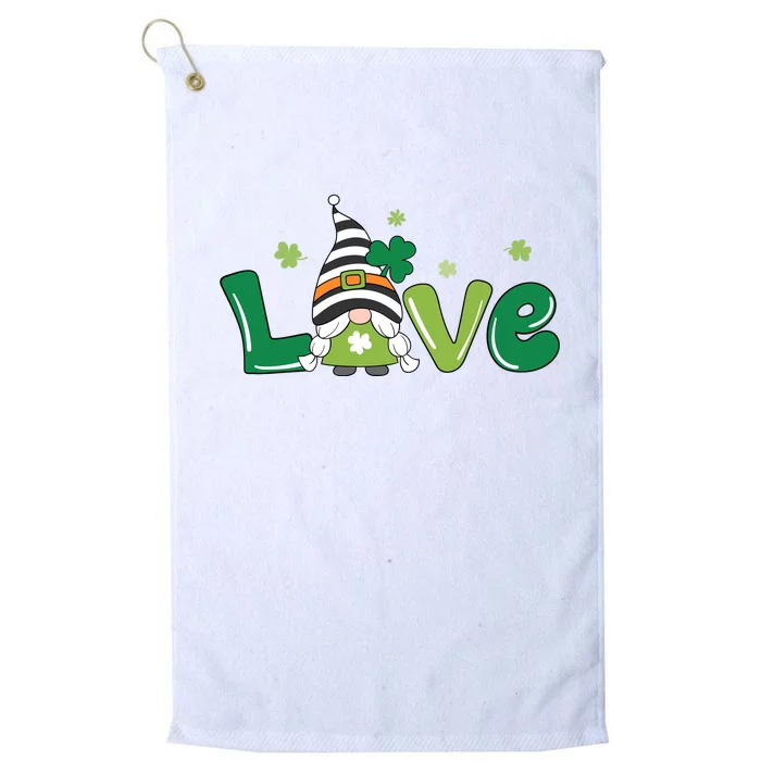 Love Gnome St Patrick's Day Holiday Platinum Collection Golf Towel