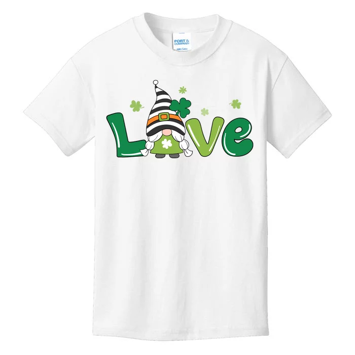 Love Gnome St Patrick's Day Holiday Kids T-Shirt