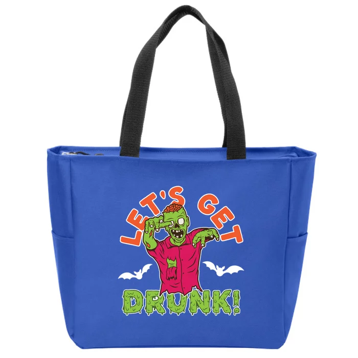 LetS Get Smashed Zombie Halloween Beer Oktoberfest Cute Gift Zip Tote Bag