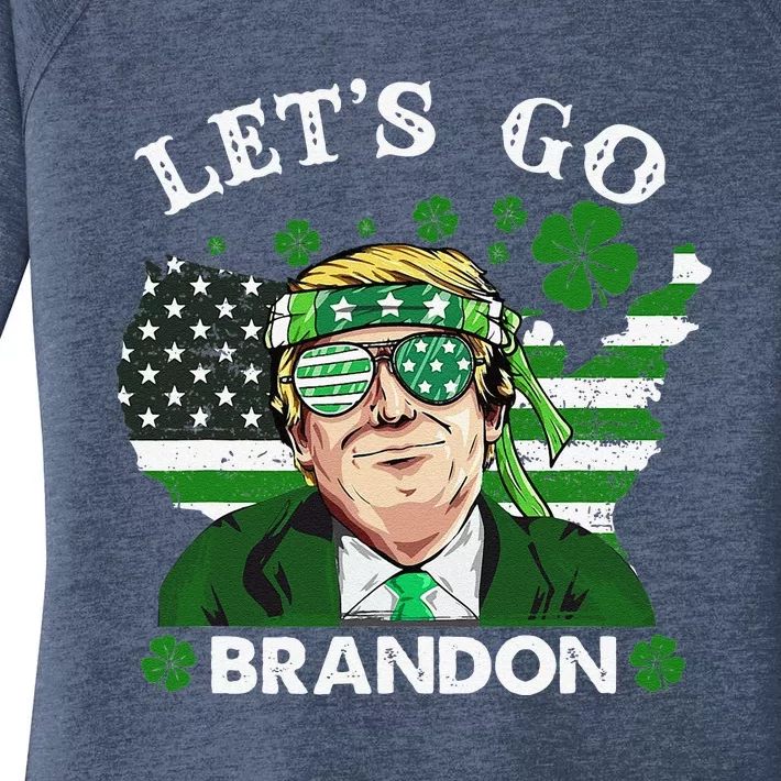 Let's Go Shamrock Brandon Happy St Patrick Day Trump Women's Perfect Tri Tunic Long Sleeve Shirt