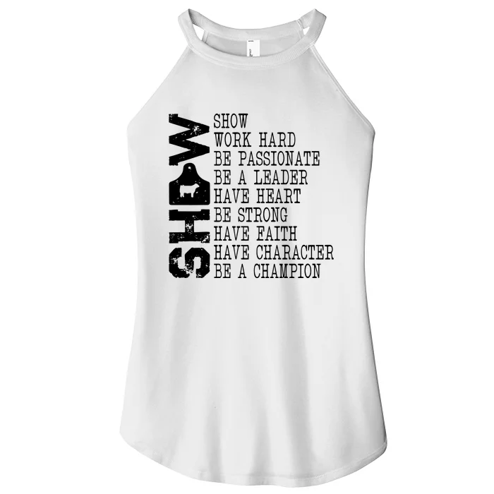 Lamb Goat Steer Dairy Cow Horse Women’s Perfect Tri Rocker Tank