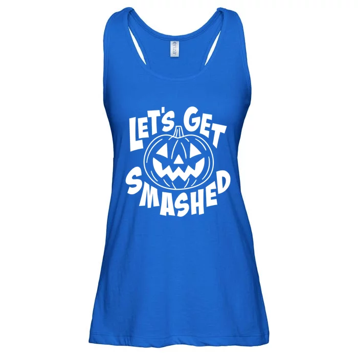 LetS Get Smashed Funny Halloween Pumpkin Smile October Beer Gift Ladies Essential Flowy Tank