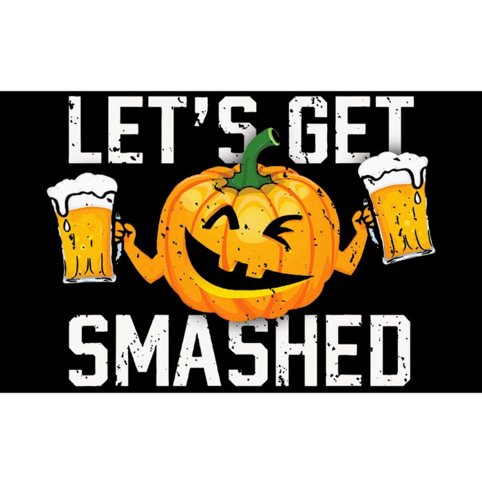 Lets Get Smashed Funny Pumpkin Beer Halloween Costume Bumper Sticker