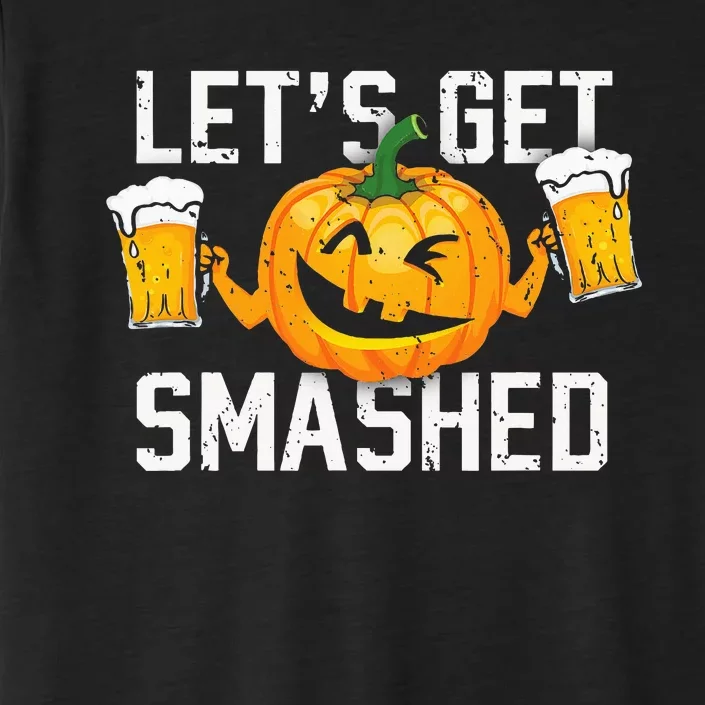 Lets Get Smashed Funny Pumpkin Beer Halloween Costume ChromaSoft Performance T-Shirt