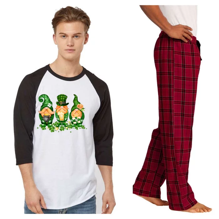 Lucky Gnome St Patrick's Day Festive Raglan Sleeve Pajama Set