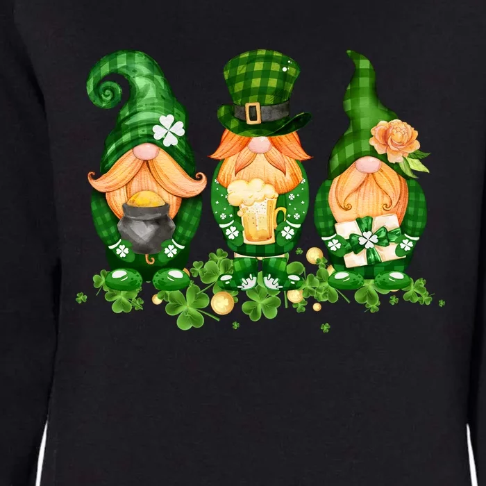 Lucky Gnome St Patrick's Day Festive Womens California Wash Sweatshirt