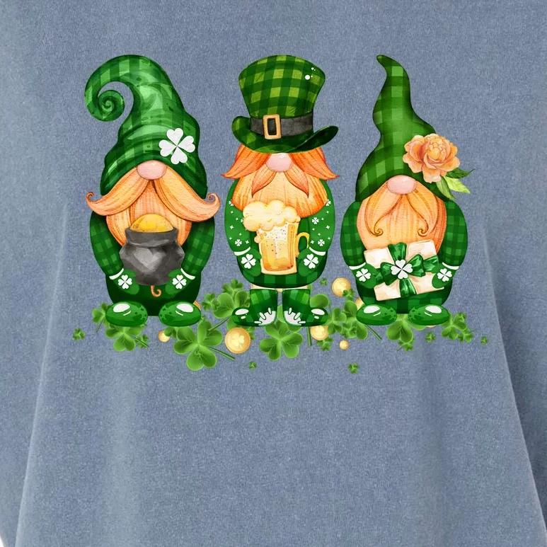 Lucky Gnome St Patrick's Day Festive Garment-Dyed Women's Muscle Tee