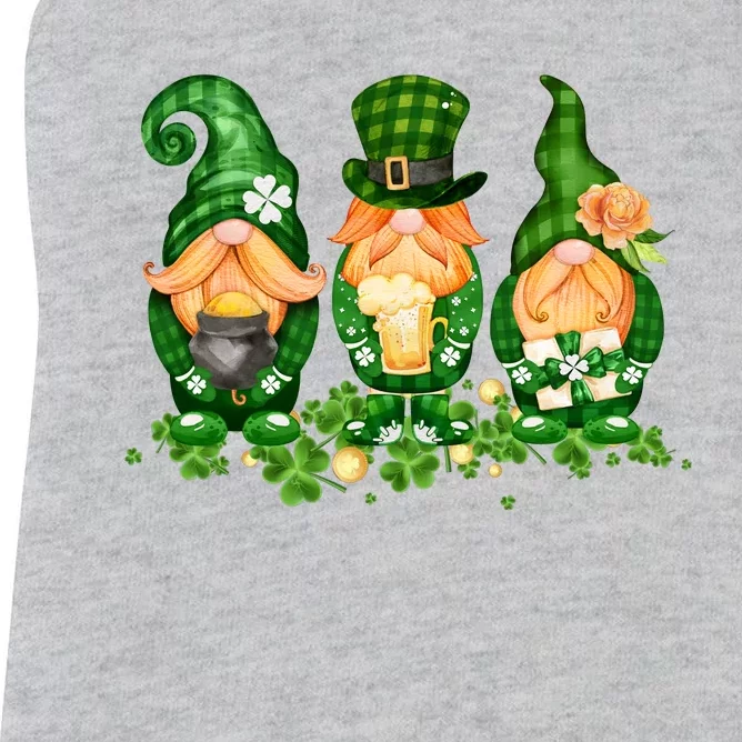 Lucky Gnome St Patrick's Day Festive Women's Racerback Tank