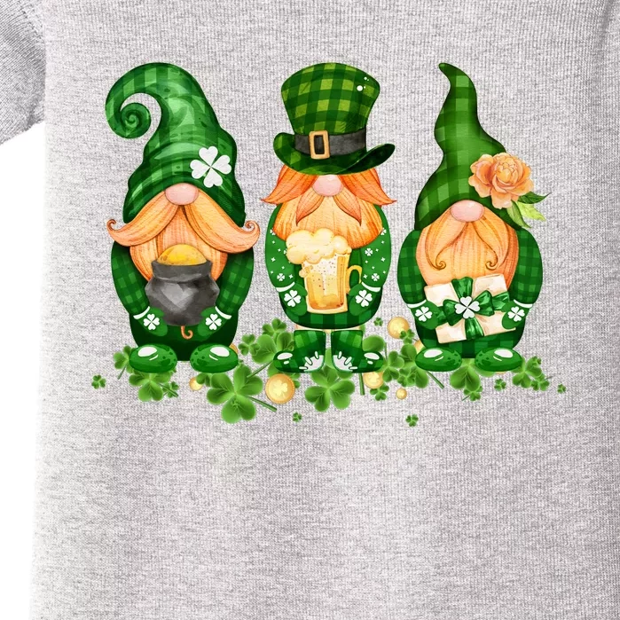 Lucky Gnome St Patrick's Day Festive Baby Bodysuit