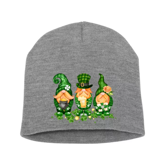 Lucky Gnome St Patrick's Day Festive Short Acrylic Beanie