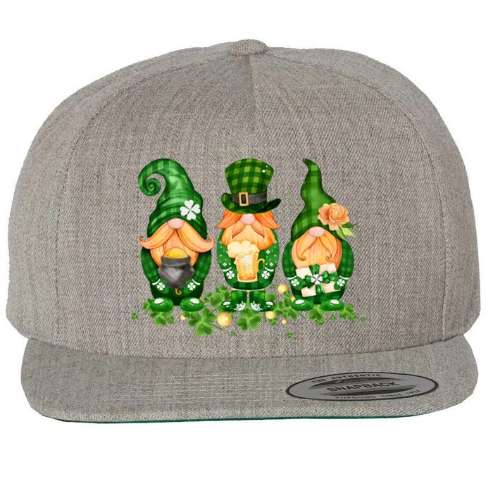 Lucky Gnome St Patrick's Day Festive Wool Snapback Cap