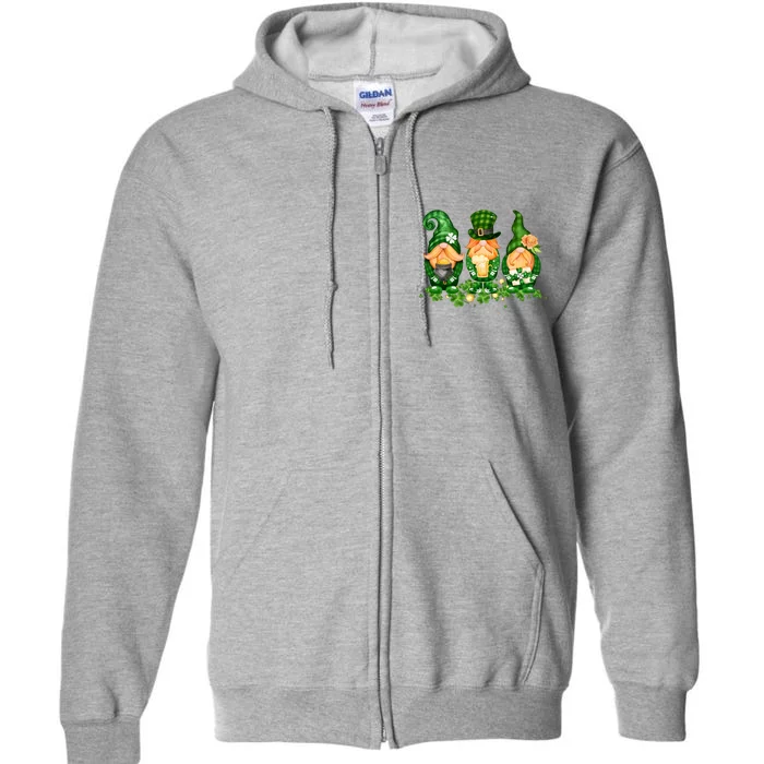 Lucky Gnome St Patrick's Day Festive Full Zip Hoodie