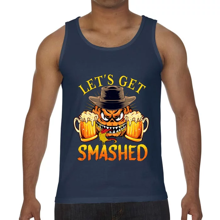 LetS Get Smashed Funny Pumpkin Adult Halloween Costume Gift Comfort Colors® Tank Top