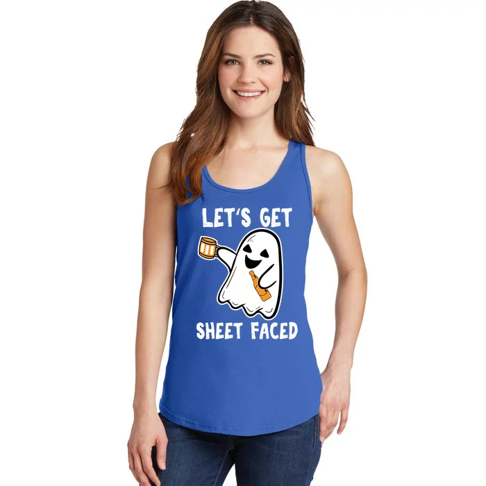 Lets Get Sheet Faced Boos Beer Ing Boo Ghost Halloween Cute Gift Ladies Essential Tank