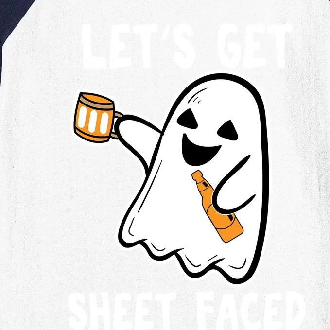 Lets Get Sheet Faced Boos Beer Ing Boo Ghost Halloween Cute Gift Baseball Sleeve Shirt