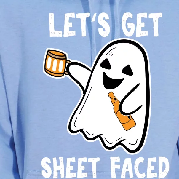 Lets Get Sheet Faced Boos Beer Ing Boo Ghost Halloween Cute Gift Unisex Surf Hoodie