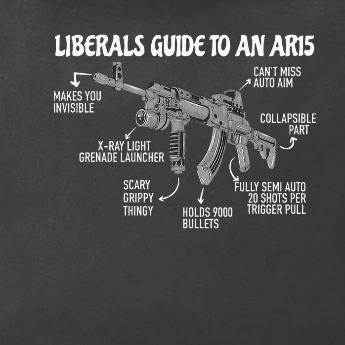 Liberals Guide To An AR15 Funny Anti Liberal Pro Gun AR15 2A Zip Tote Bag