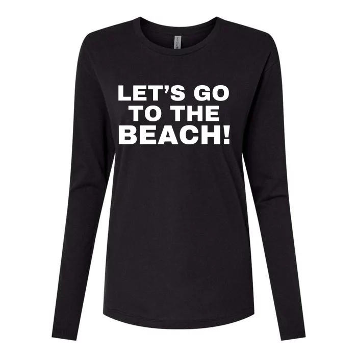 Let’s Go To The Beach Womens Cotton Relaxed Long Sleeve T-Shirt