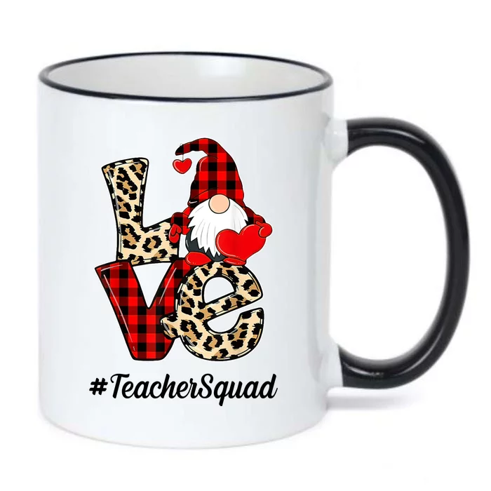 Love Gnome Teacher Squad Happy Valentine Day Black Color Changing Mug