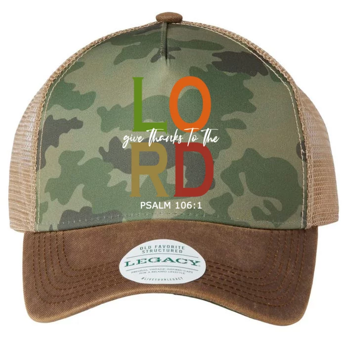 Give Thanks To The Lord Psalm 106:1 Legacy Tie Dye Trucker Hat