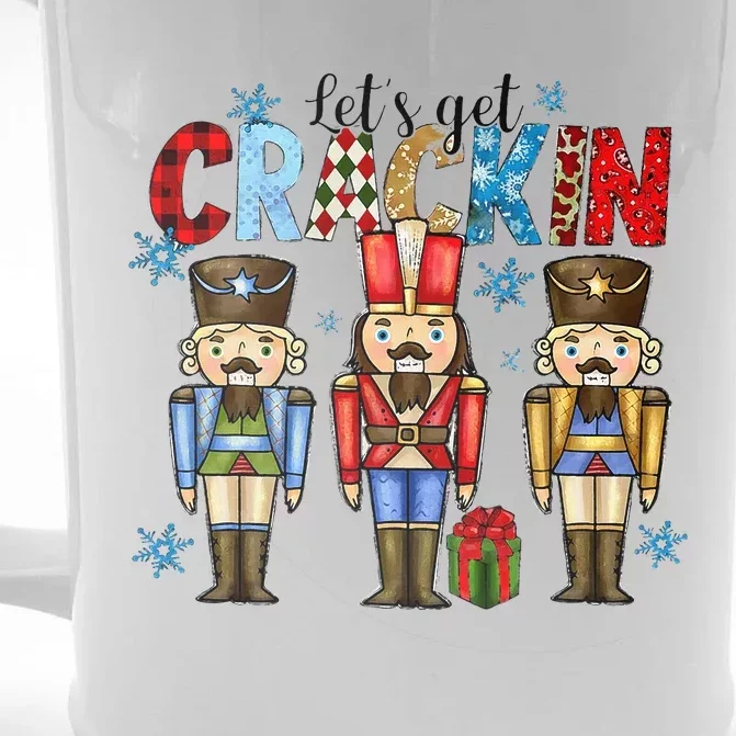 Let's Get This Party Crackin Nutcracker Christmas Pajamas Front & Back Beer Stein