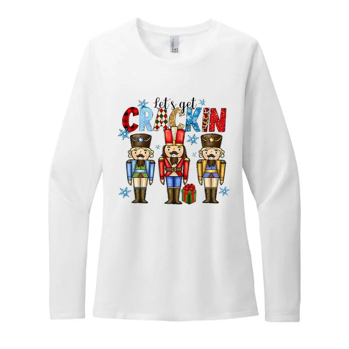 Let's Get This Party Crackin Nutcracker Christmas Pajamas Womens CVC Long Sleeve Shirt