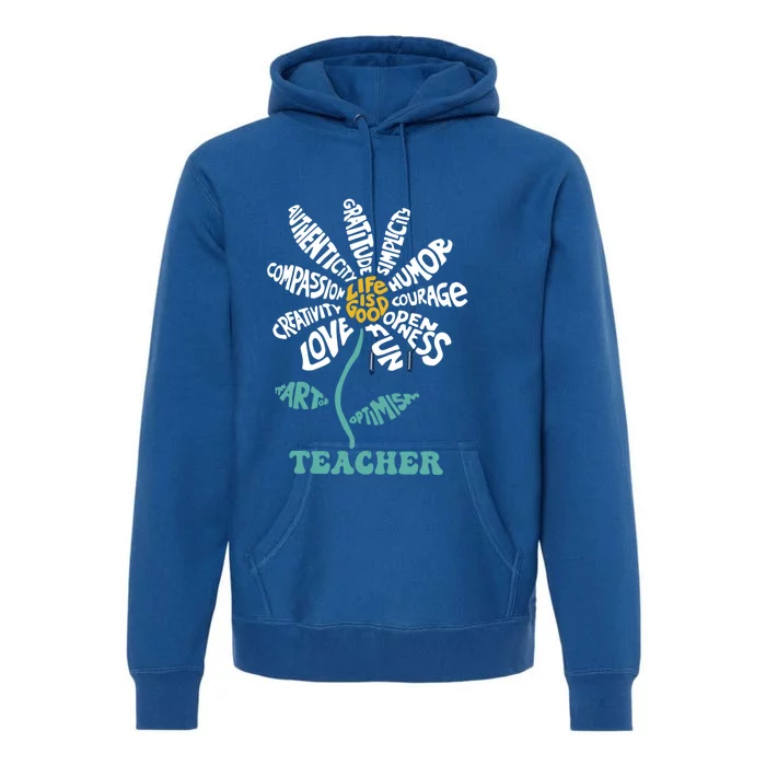 Lifeis Good Teacher Humor Courage Openness Fun Love Gift Premium Hoodie