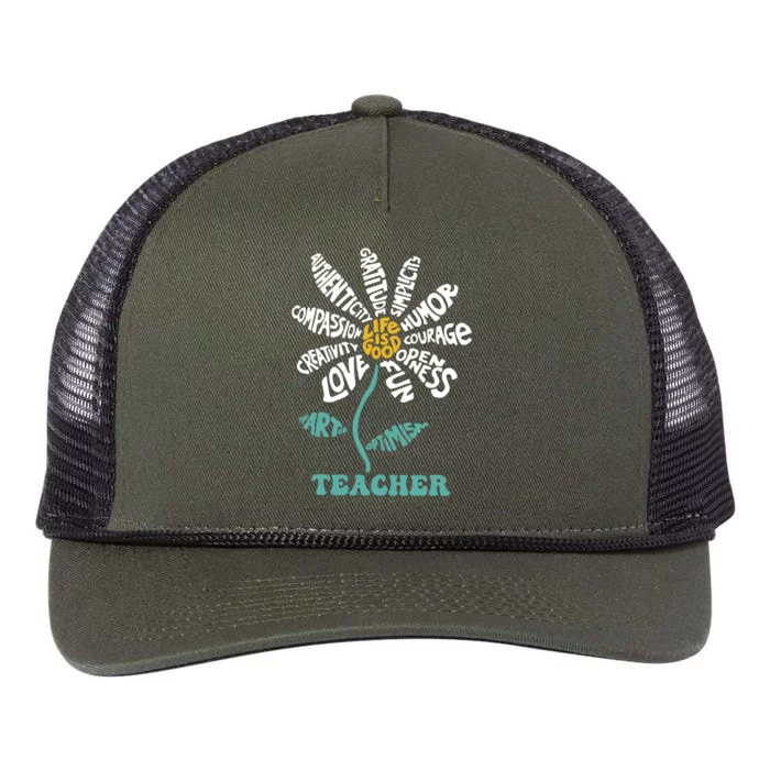 Lifeis Good Teacher Humor Courage Openness Fun Love Gift Retro Rope Trucker Hat Cap