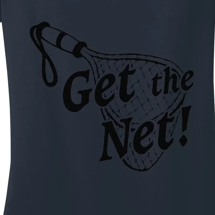 Lucky Get The Net Fish Fisherman Fishing Funny Wife Partner Women's V-Neck T-Shirt