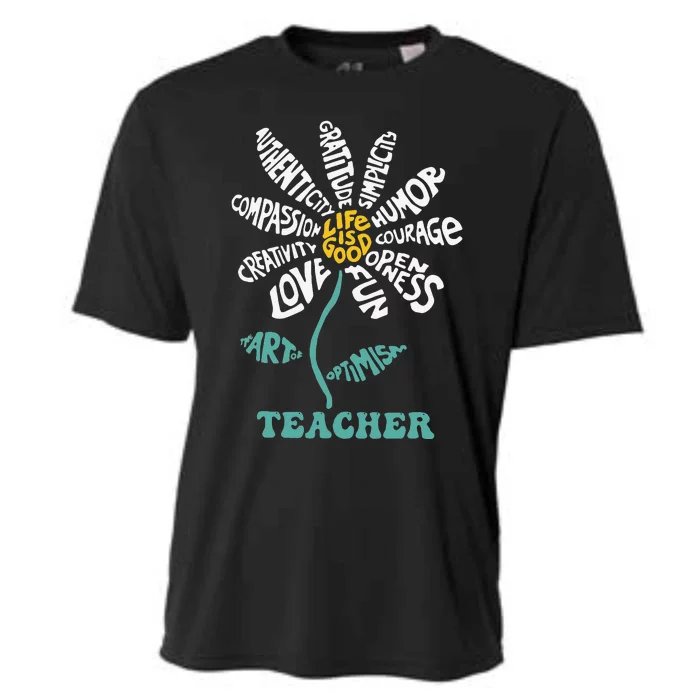 Lifeis Good Teacher Humor Courage Openness Fun Love Cooling Performance Crew T-Shirt