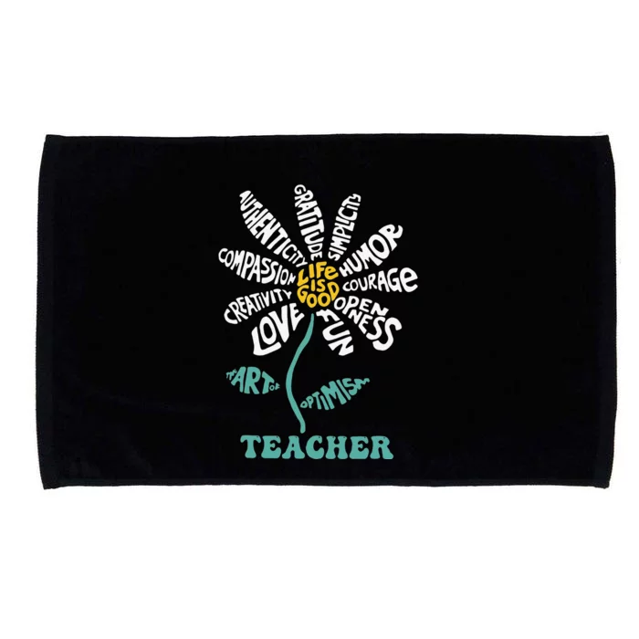 Lifeis Good Teacher Humor Courage Openness Fun Love Microfiber Hand Towel